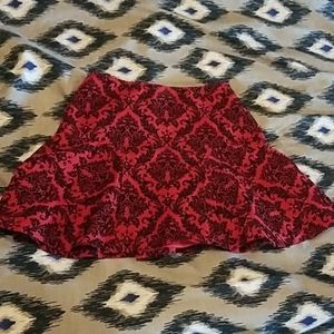 One Day red and black patterned skirt